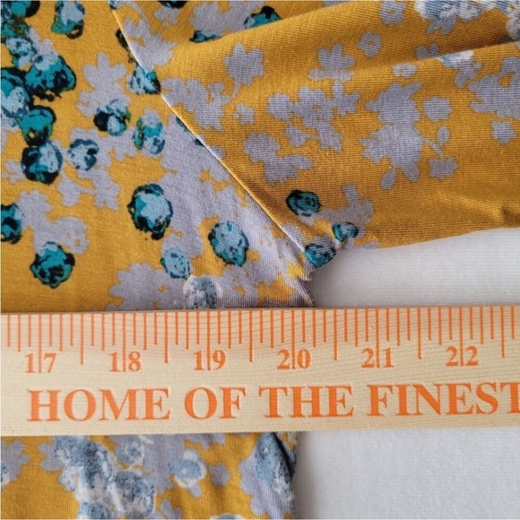 LOGO by Lori Goldstein Asymmetrical Blue and Tan Tunic - Picture 6 of 8